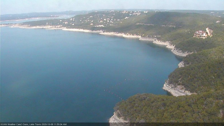 Lake Travis webcam, October 8, 2020 12:00 PM CT