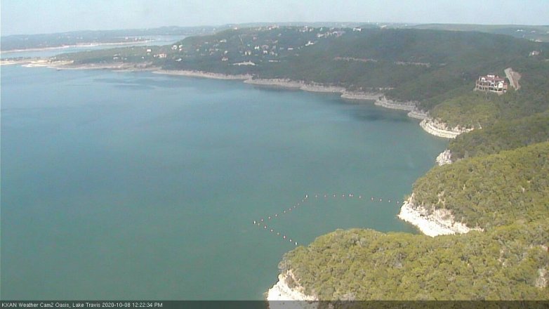 Lake Travis webcam, October 8, 2020 12:25 PM CT