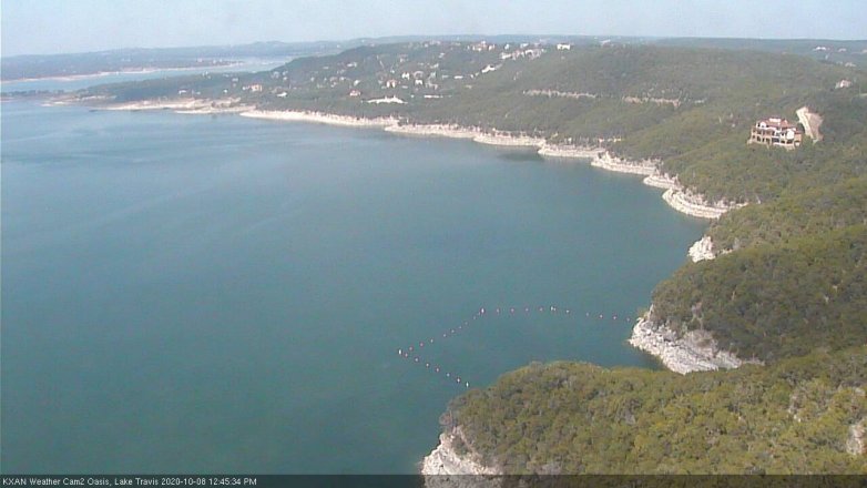 Lake Travis webcam, October 8, 2020 12:45 PM CT