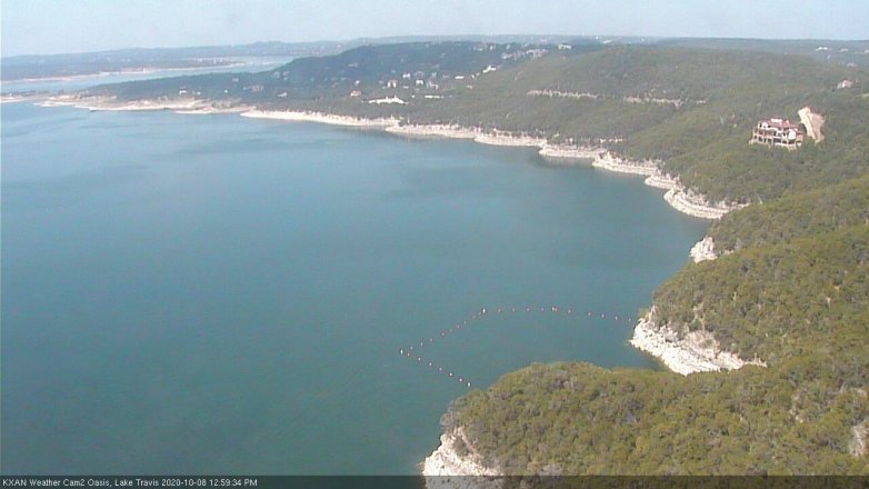 Lake Travis webcam, October 8, 2020 1:00 PM CT