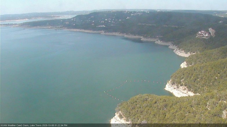 Lake Travis webcam, October 8, 2020 1:25 PM CT