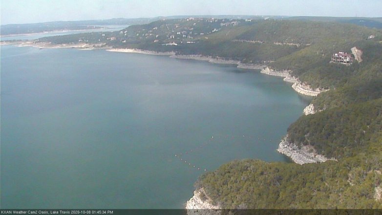 Lake Travis webcam, October 8, 2020 1:45 PM CT