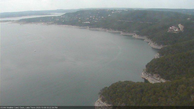 Lake Travis webcam, October 8, 2020 3:25 PM CT