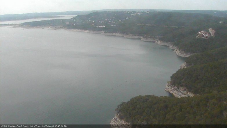 Lake Travis webcam, October 8, 2020 3:45 PM CT