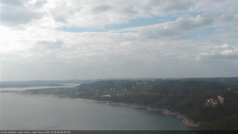 Lake Travis webcam, October 8, 2020 4:45 PM CT