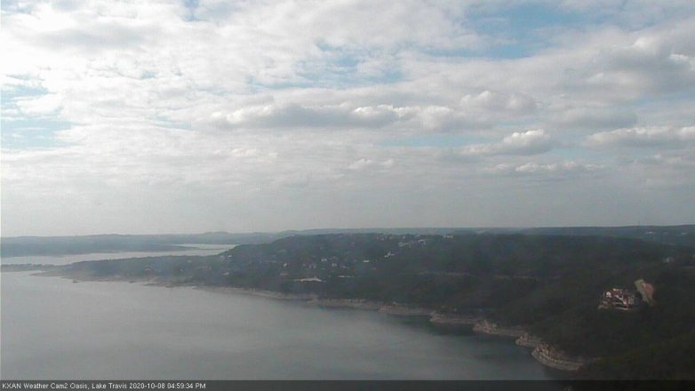 Lake Travis webcam, October 8, 2020 5:00 PM CT