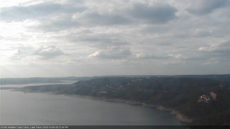 Lake Travis webcam, October 8, 2020 5:25 PM CT