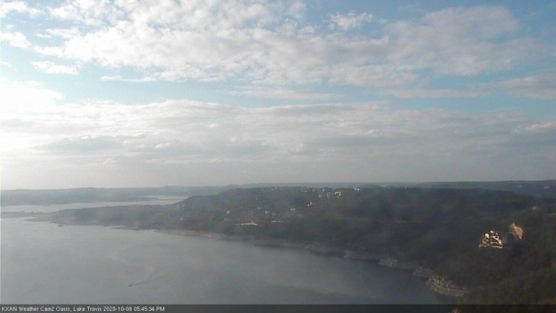 Lake Travis webcam, October 8, 2020 5:45 PM CT
