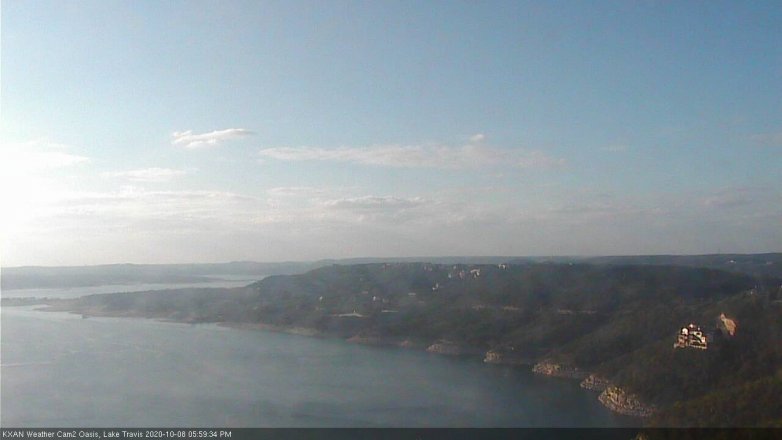 Lake Travis webcam, October 8, 2020 6:00 PM CT