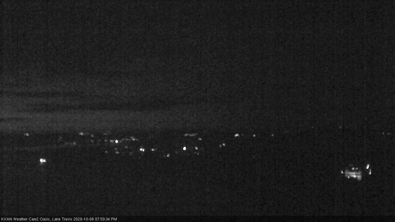Lake Travis webcam, October 8, 2020 8:00 PM CT
