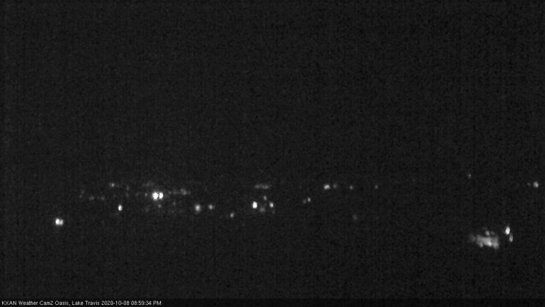 Lake Travis webcam, October 8, 2020 9:00 PM CT