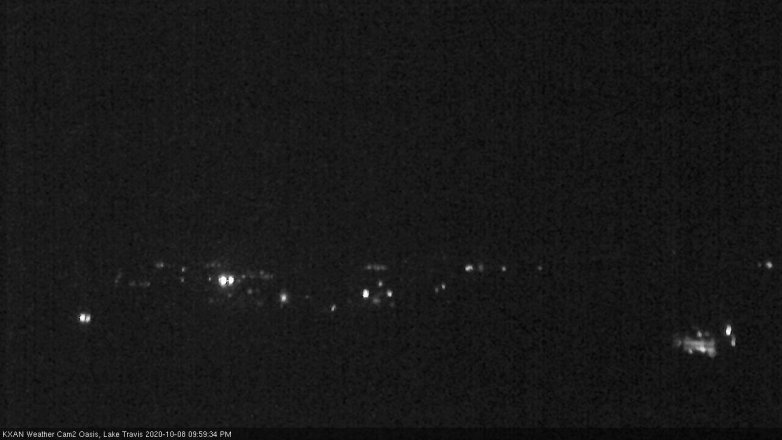 Lake Travis webcam, October 8, 2020 10:00 PM CT