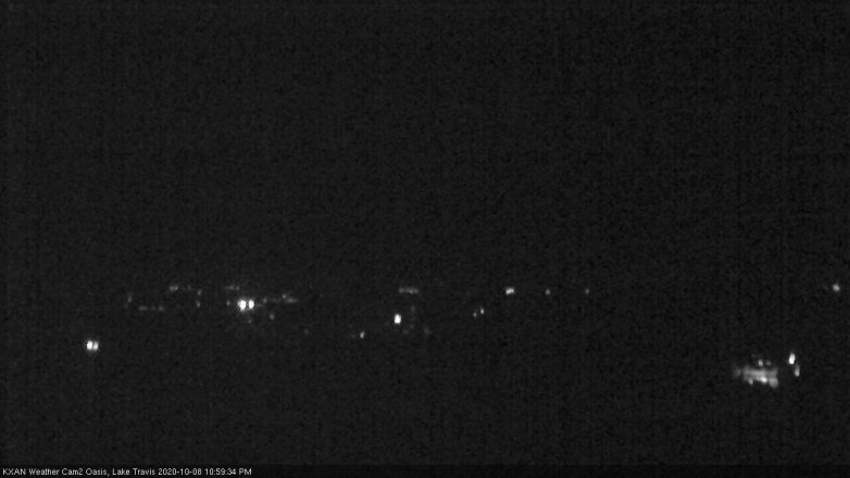 Lake Travis webcam, October 8, 2020 11:00 PM CT