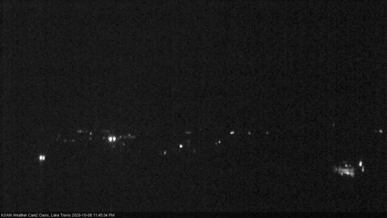 Lake Travis webcam, October 8, 2020 11:45 PM CT
