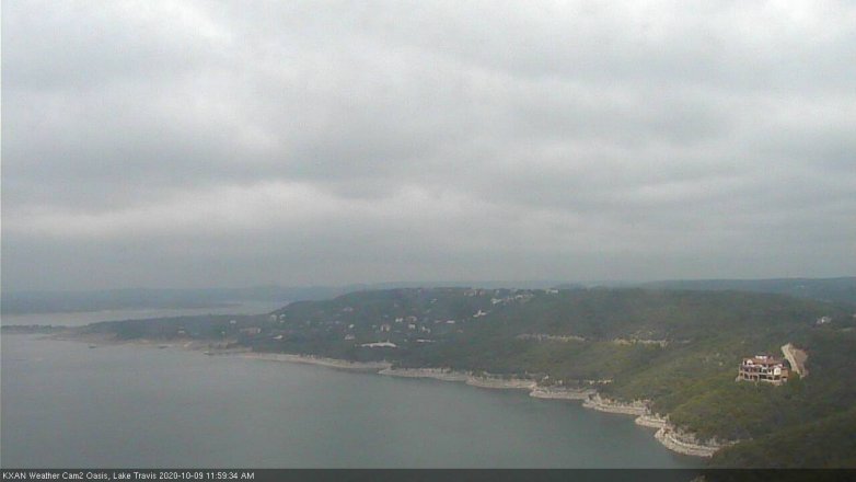 Lake Travis webcam, October 9, 2020 12:00 PM CT