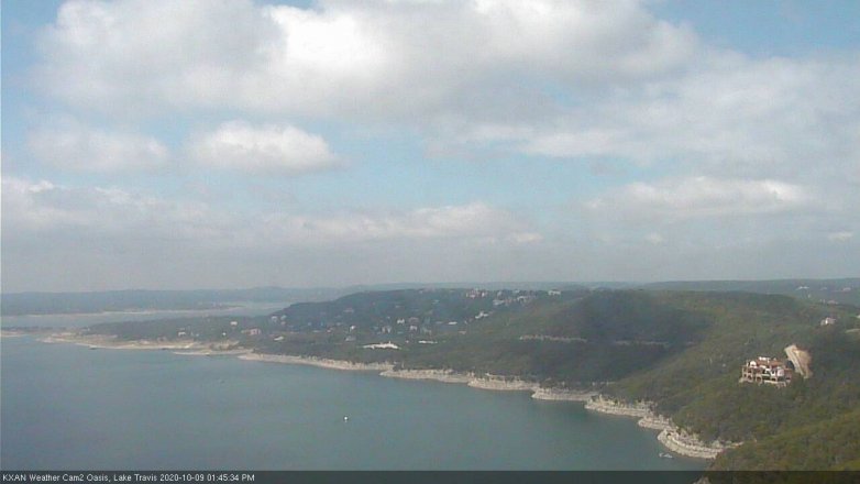 Lake Travis webcam, October 9, 2020 1:45 PM CT