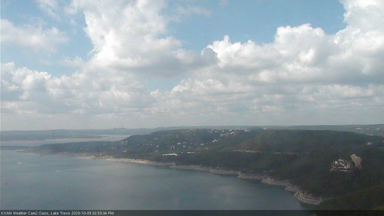 Lake Travis webcam, October 9, 2020 3:00 PM CT