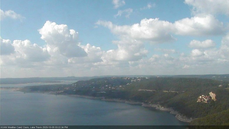 Lake Travis webcam, October 9, 2020 3:25 PM CT