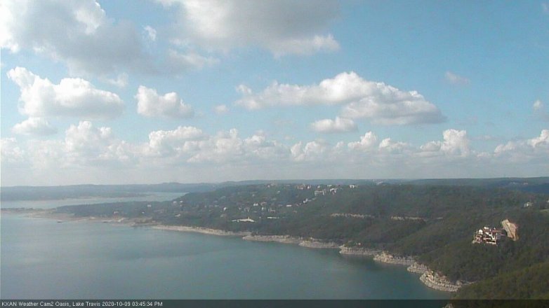 Lake Travis webcam, October 9, 2020 3:45 PM CT