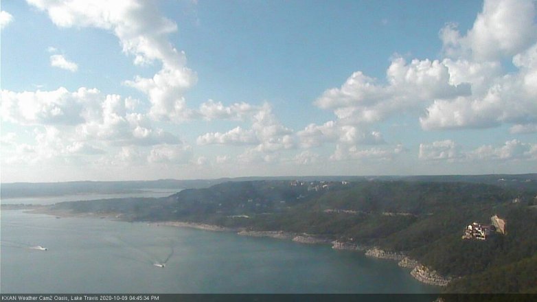 Lake Travis webcam, October 9, 2020 4:45 PM CT