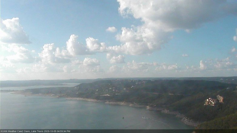 Lake Travis webcam, October 9, 2020 5:00 PM CT