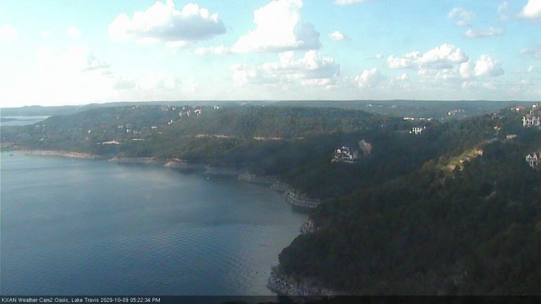 Lake Travis webcam, October 9, 2020 5:25 PM CT