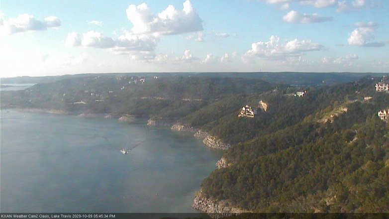 Lake Travis webcam, October 9, 2020 5:45 PM CT
