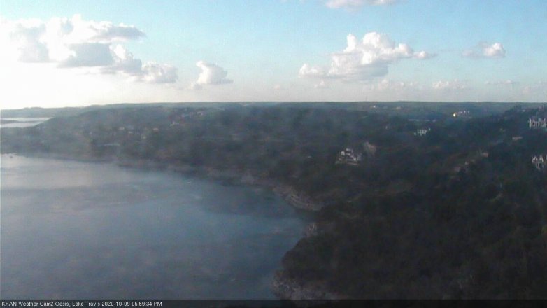 Lake Travis webcam, October 9, 2020 6:00 PM CT