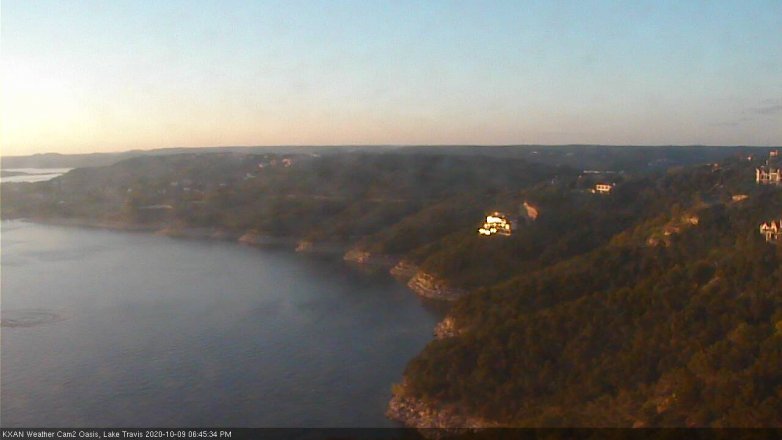 Lake Travis webcam, October 9, 2020 6:45 PM CT