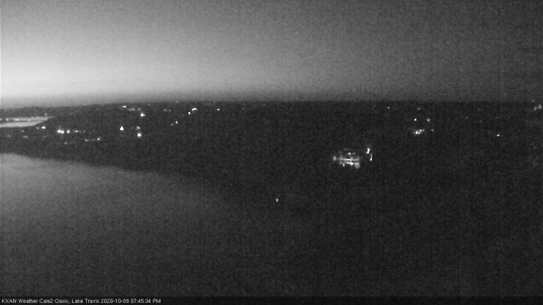 Lake Travis webcam, October 9, 2020 7:45 PM CT