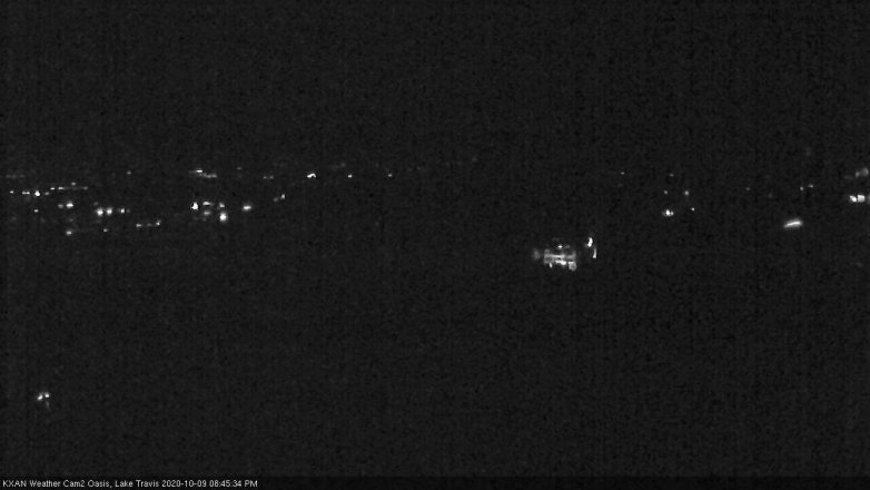 Lake Travis webcam, October 9, 2020 8:45 PM CT