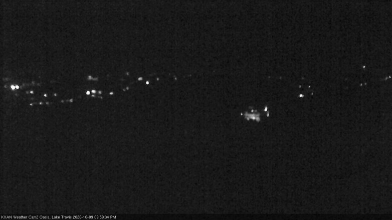 Lake Travis webcam, October 9, 2020 10:00 PM CT