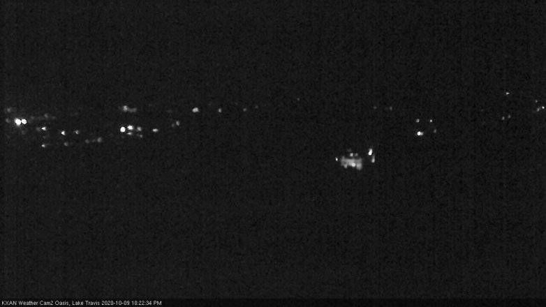 Lake Travis webcam, October 9, 2020 10:25 PM CT