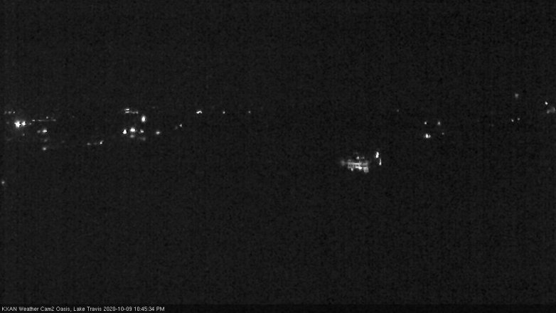Lake Travis webcam, October 9, 2020 10:45 PM CT