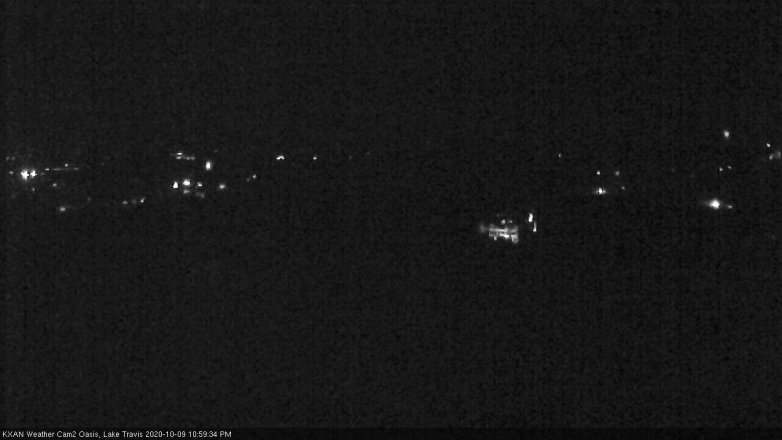 Lake Travis webcam, October 9, 2020 11:00 PM CT