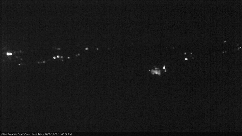 Lake Travis webcam, October 9, 2020 11:45 PM CT