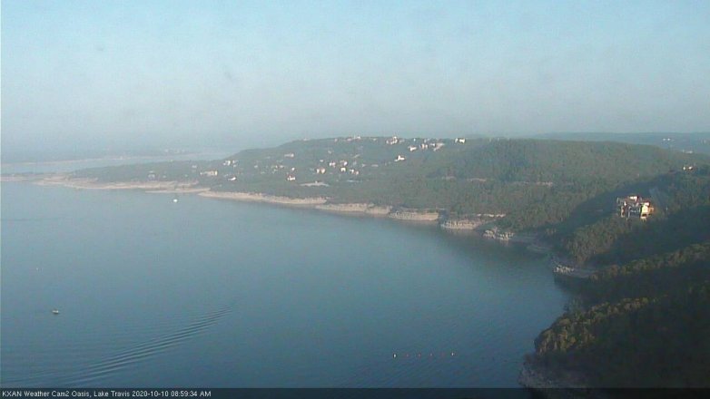 Lake Travis webcam, October 10, 2020 9:00 AM CT