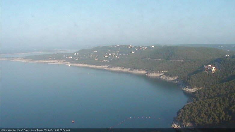 Lake Travis webcam, October 10, 2020 9:25 AM CT