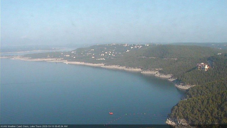 Lake Travis webcam, October 10, 2020 9:45 AM CT
