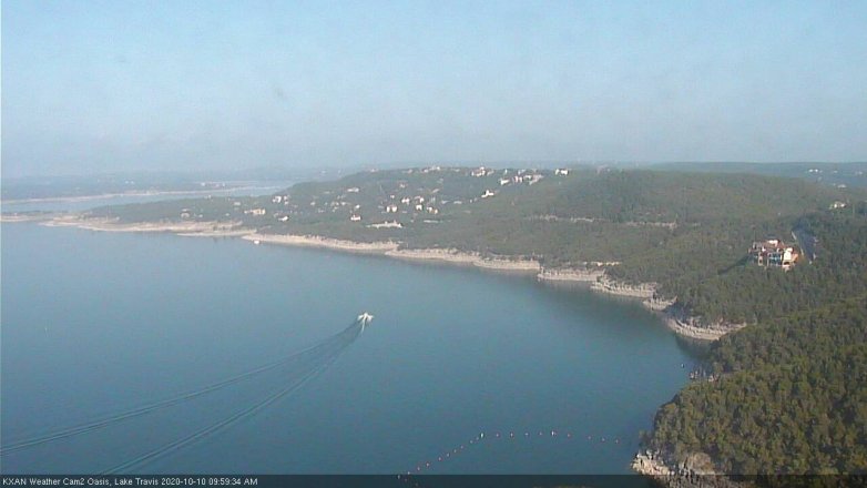 Lake Travis webcam, October 10, 2020 10:00 AM CT