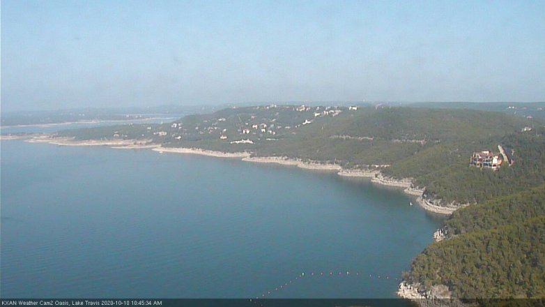 Lake Travis webcam, October 10, 2020 10:45 AM CT