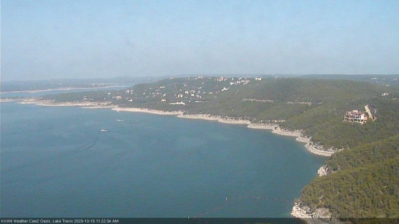 Lake Travis webcam, October 10, 2020 11:25 AM CT