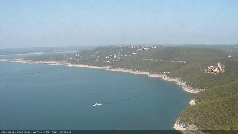 Lake Travis webcam, October 10, 2020 11:45 AM CT