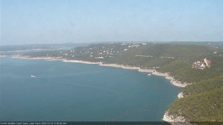 Lake Travis webcam, October 10, 2020 12:00 PM CT