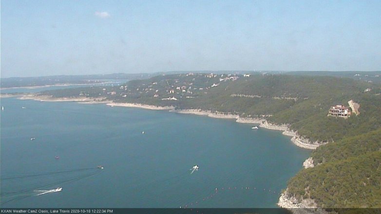Lake Travis webcam, October 10, 2020 12:25 PM CT
