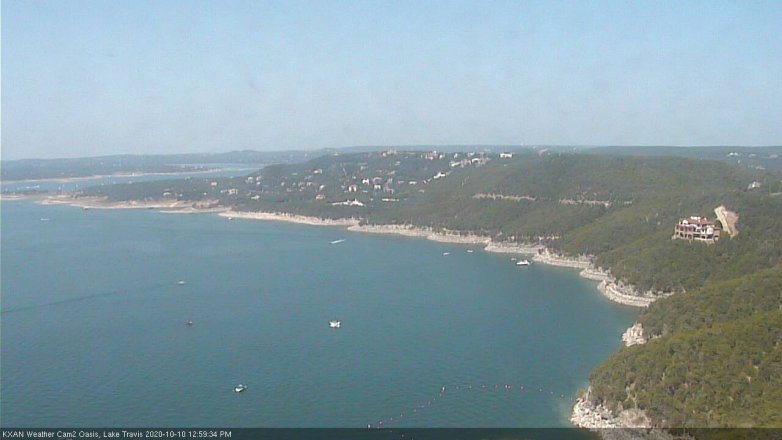Lake Travis webcam, October 10, 2020 1:00 PM CT