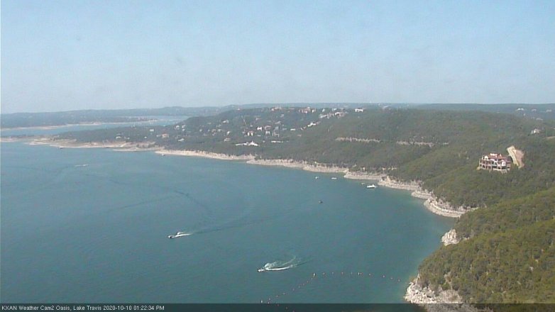 Lake Travis webcam, October 10, 2020 1:25 PM CT