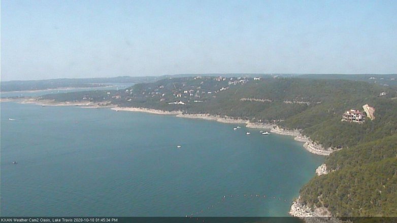 Lake Travis webcam, October 10, 2020 1:45 PM CT