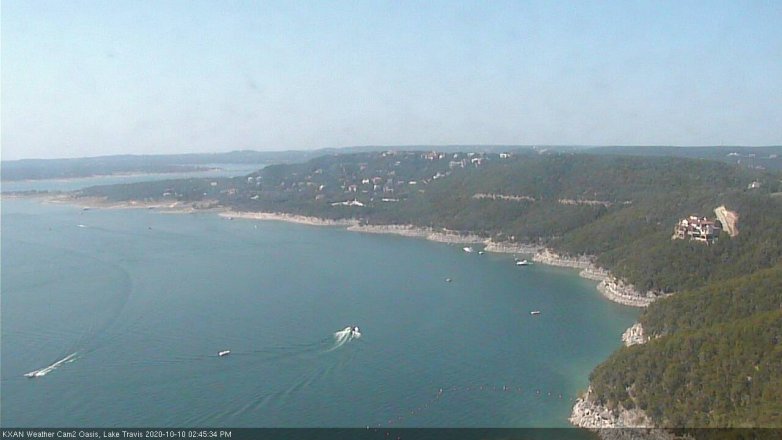 Lake Travis webcam, October 10, 2020 2:45 PM CT