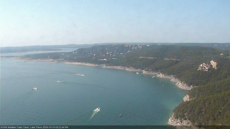 Lake Travis webcam, October 10, 2020 3:25 PM CT